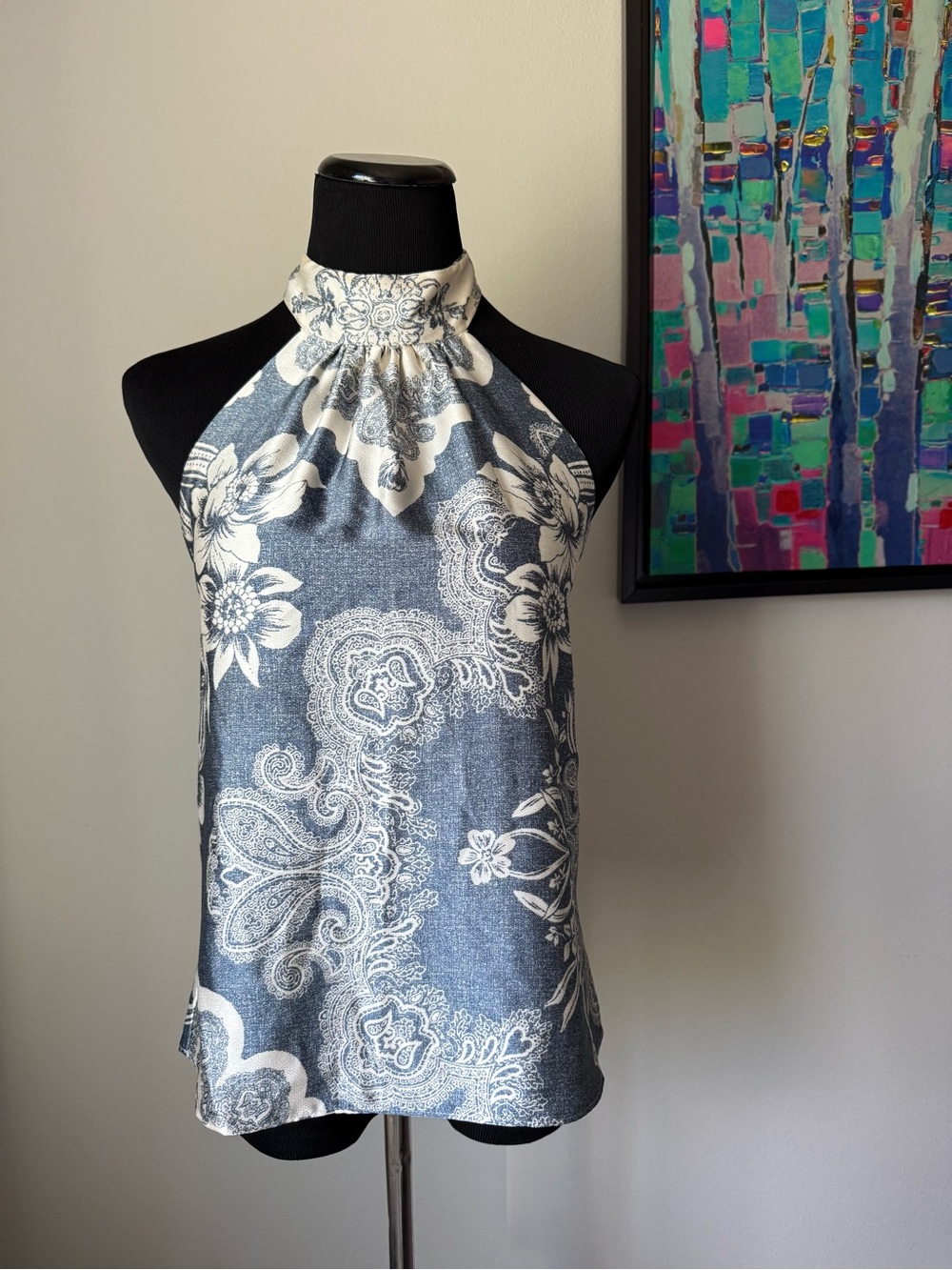 High-Neck Halter Top